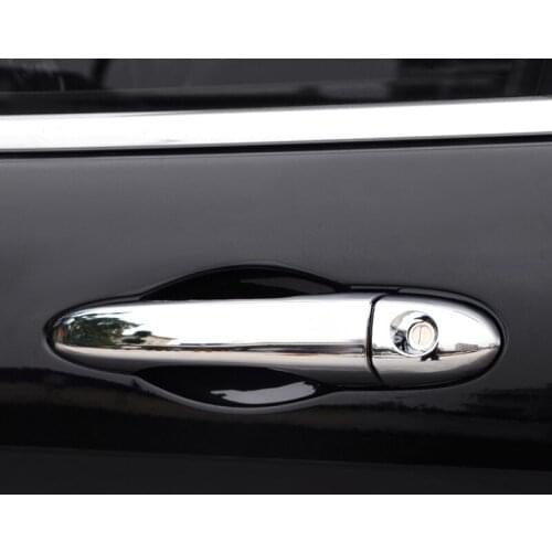 Chrome Door Handle Molding Overlay For Jeep Cherokee (KL) 2014 2015 2016 2017 2018 2019 8Pcs/Set Exterior Promotion Accessories