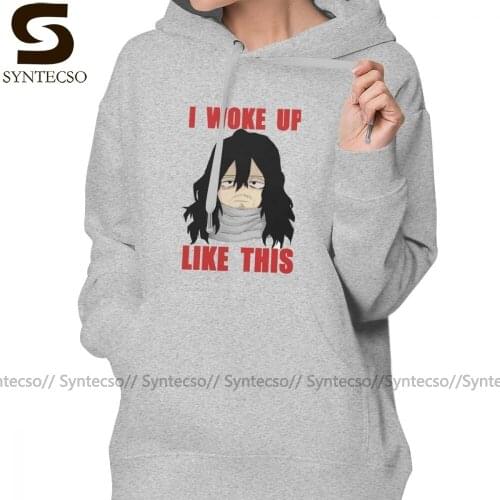 Woke Hoodie Aizawa Shouta Eraserhead Hoodies Cotton Red Hoodies Women Printed Sexy Long-sleeve Street wear XXL Pullover Hoodie