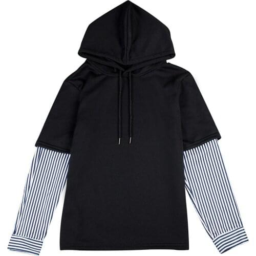 KPOP JUNGKOOK JIMIN V SUGA JIN RM J HOPE Hooded Fake Two-Piece Hooded Shirt Should Help Korean Clothes New