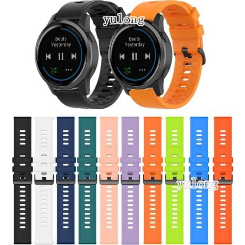 Colorful Soft Silicone Watch Strap Band For Garmin vivoactive4 Smart Watch 22mm Wristband bracelet for garmin Active