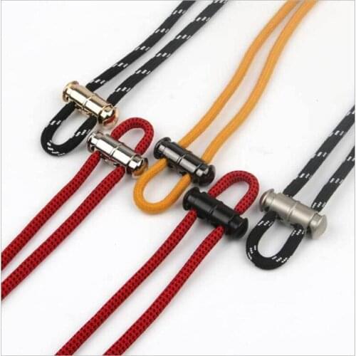 Metal Elastic Adjuster Buckle Stoppers Cord Locks Toggle Claps Buckle Sportswear Shoelace Bag Accessories 30pcs