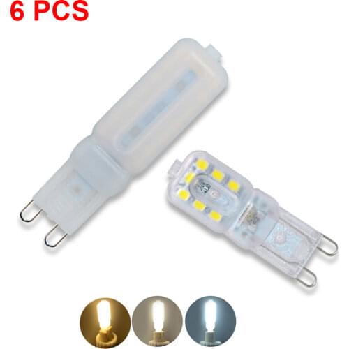 Aamasun 6PCS Mini G9 LED 5W 7W 9W High Brightness Lampada LED G9 220V 110V SMD2835 Bombillas LED Bulb 360 Degree Ampoule Luz