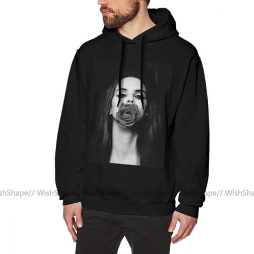 Lana Del Rey Hoodie Lana Del Rey Hoodies X Long Sleeve Pullover Hoodie Grey Men Loose Stylish Cotton Winter Hoodies