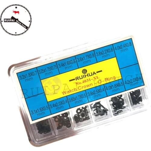 High Quality Rubber Assort Size Watch Crown O-Ring set box for Watch Repair Replacement Crown O Ring set