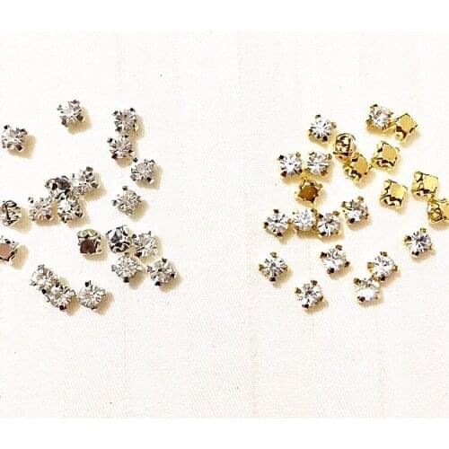 New 100Pcs 3mm 4mm ultra-mini miniature diamond DIY accessories blyth clothing accessories flat diamond sew Rhinestones