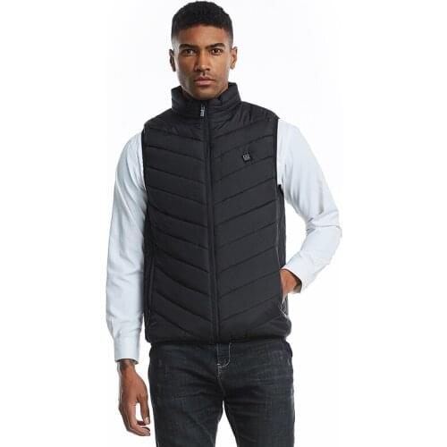 New Heated Vest Men Women Usb Heated Jacket Heating Vest Thermal Clothing Hunting Vest Winter Heating Jacket BlackS-6XL