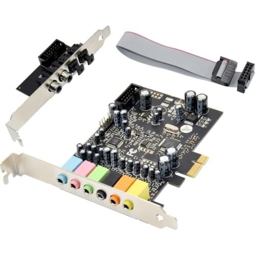 Pcie 7.1CH HD Audio+Coaxial & Digital Adapter Supports 8 Channel Surround Sound Output