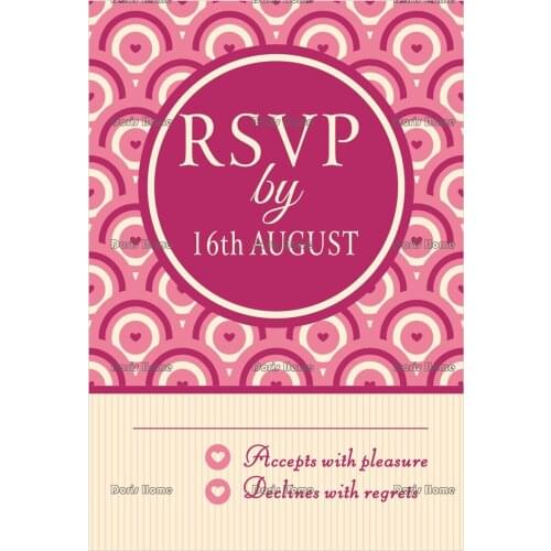 Personalized RSVP Card with Free Envelope for Wedding / Party,50 pcs/lot,R9