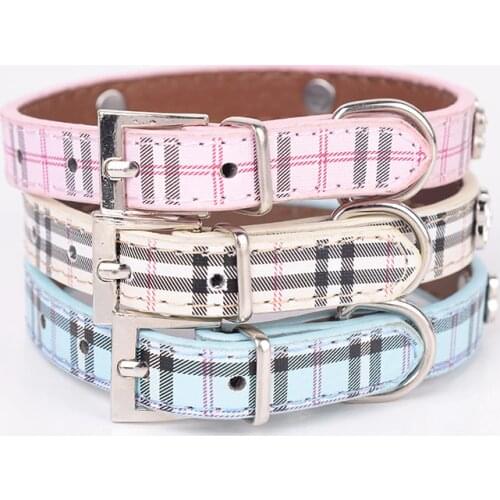 Personalized Checked Pet Dog Collar Rhinestone Bone Shaped Accessories Collar Outdoor Collar For Small Large Dogs Pet Supplies