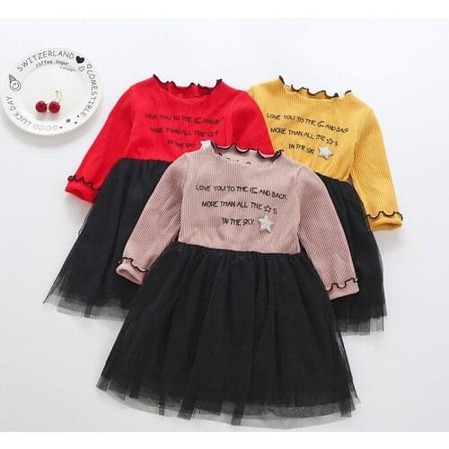 Girls Dresses 2019 Fashion Spring Autumn Princess Dress Kids Girl Long Sleeve Sweater TuTu Dress Kid Christmas Dresses For Girls