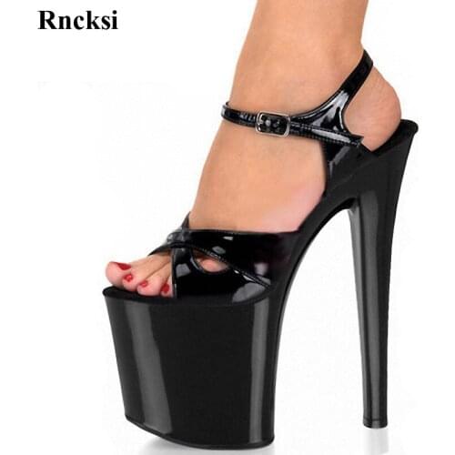 Rncksi Women New Party Shoes Sexy platform 20cm ultra high heels Dress sandals Night clubbing Girls Pole Dance Sandals Shoes