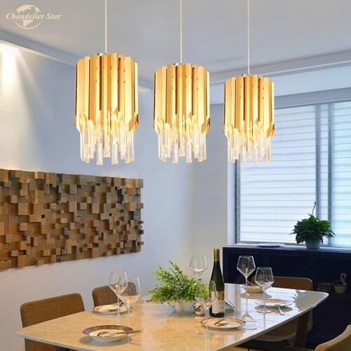 Luxury LED Pendant Lights Modern Crystal Lamp Nordic Lustre Indoor Lighting for Living Room Bedroom Kitchen Staircase Villa