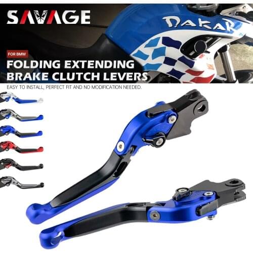 Brake Clutch Lever For BMW F650GS F650CS G650GS G650 Sertao Red Folding Extendable Adjustable Motorcycle Accessories