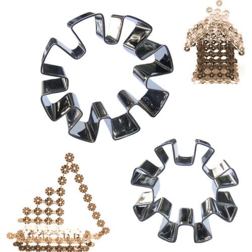 Snowflakes Puzzle shaped 2 piece biscuit cutting molds, baking tools, cake decorating soft candy tools