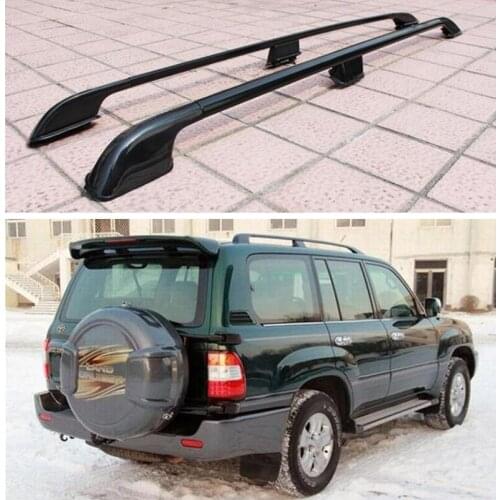 High Quality Aluminum Alloy Screw Install Top Roof Rack Rail Luggage For Toyota Land Cruiser LC100 FJ100 4500 4700 1998-2007