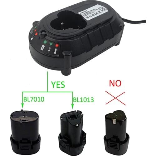 Li-ion Battery Charger for Makita BL1013 BL1014 BL7010 10.8V-12V Lithium-ion Batteries Replace for DC07SA DC10WA Charger