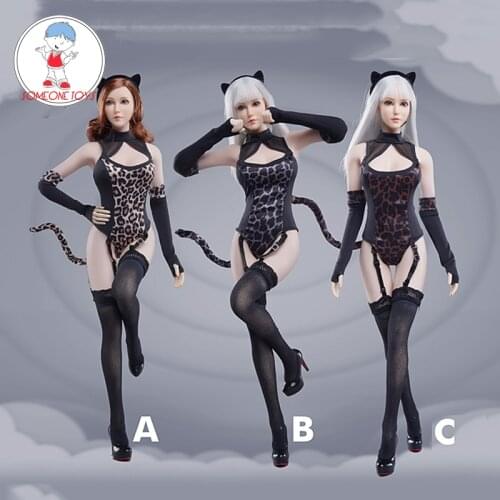 1/6 Scale FG072 Leopard pattern conjoined suit Japanese Cartoon Style Female Clothes For TBLeague JIAOU DOLL figures