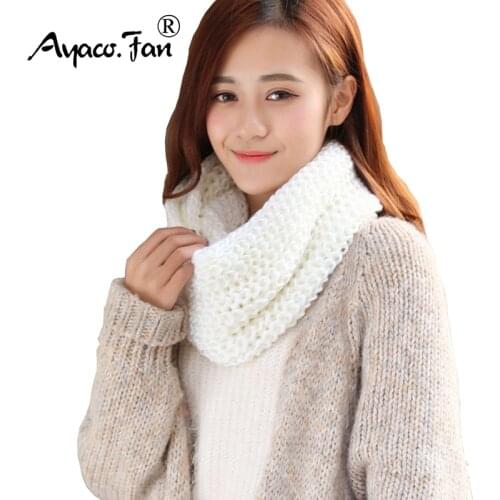 Winter knitted Scarves 2019 New fashion Women & Mens Ring Scarf Unisex Solid Collar Neck Warmer CrochetSpain Loop Scarf