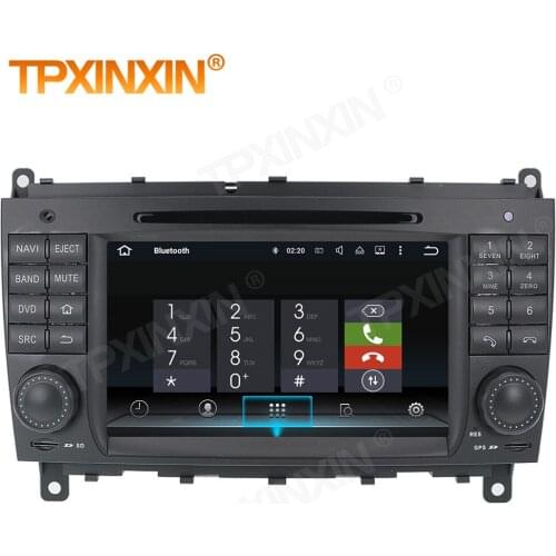 1 Din Carplay Android Radio Receiver Multimedia Stereo For Mecerdes Benz CLK W209 2004 2005 C W203 2006 2007 Recorder Head Unit