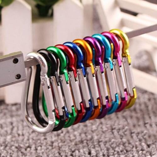 10PCS Aluminum Gourd Type Carabiner Spring Clip Keychain Hook For Home Outdoor Camping Hiking Travling Fishing Backpack Bottle