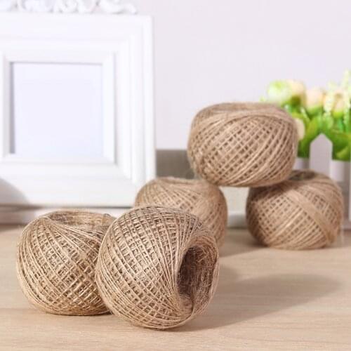 100m/Roll Natural Hemp Rope DIY Tag Label Hang Rope Wedding Woven Home Decor Twine Jute String Gardening Cord Craft Gift Packing