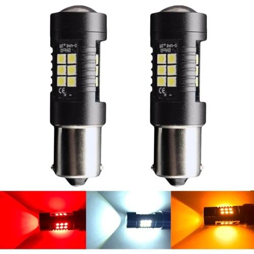 2pcs Car Led Light Bulb Canbus 1156 BAU15S BA15S P21W PY21W 1157 P21/5W BAY15D Auto Parking lights Reversing Lamp White Red 12V