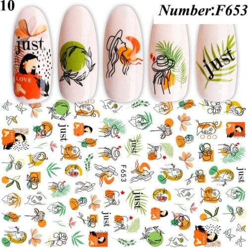 3D Nail Stickers Spring Summer Stickers Nail Art Decals Nail Art Manicures Fruits Watermelon/Strawberry/Orange Stickers