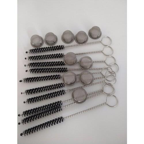 Natural crystal rod tube 4-inch cleaning brush and smoke tube metal screen filter