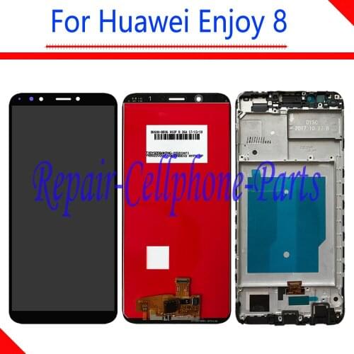 5.99 inch Black / White Full LCD DIsplay + Touch Screen Digitizer Assembly + Frame Cover For Huawei Enjoy 8 Tracking Number