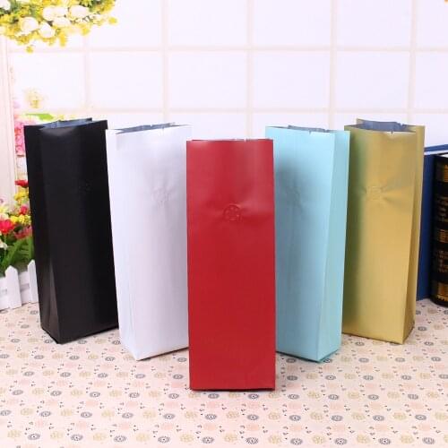 50pcs matt color one pound multiple layer compound bag with valve coffee bean packaging bag middle sealed food storage bags