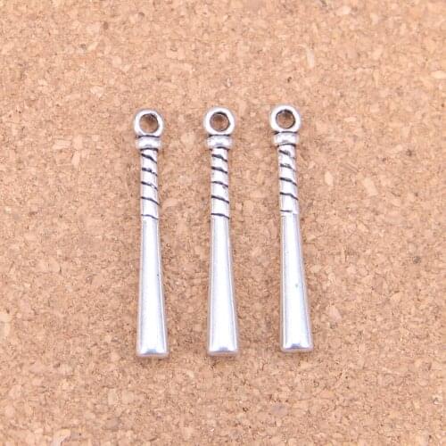 72pcs Charms baseball bat club 35x5mm Antique Pendants,Vintage Tibetan Silver Jewelry,DIY for bracelet necklace