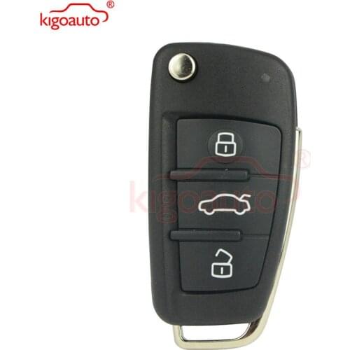 8P0837220D flip remote key 3 button 434Mhz HU66 blade for Audi A3 TT 2007 2008 2009 2010