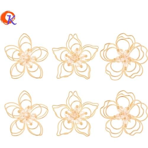 Cordial Design 30Pcs 27*27MM Jewelry Accessories/Earrings Making/Clear Crystal/Flower Shape/DIY/Hand Made/Earring Findings