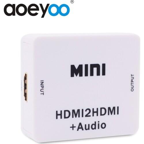 AOEYOO Converter HDMI Audio Extractor Converter HDMI Audio Extractor RCA Support 1080P With L/R Audio Output HDMI2HDMI Box