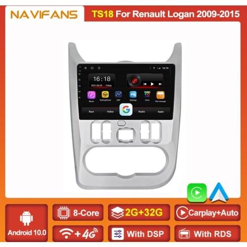 DSP RDS 6+128G Android 11 Car Radio Multimedia Stereo For Renault Logan 1 Sandero Lada Lergus largus Dacia Duster 2010-2017 2din