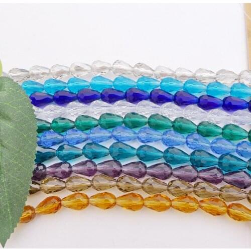 Free shipping 100pcs/pack 10x15mm Top Quality 5500 teardrop shape crystal glass beads 23 colors available