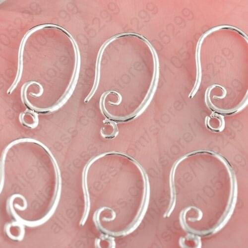 Free Shipping Wholesale 50 pcs Hot Selling 925 Sterling Silver Hook Earring Earwire DIY Jewelry Finding Accessories