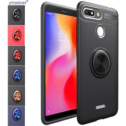 Metal Ring Case for Xiaomi Redmi 6 6A Soft Silicone Shockproof Matte Cover Xaomi Xiomi Red Mi 6 A Car Holder Stand Cases Redmi6