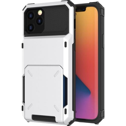 Business Armor Slide Wallet Card Slots Holder Cover for iPhone 12 Mini 12 11 Pro Max 7 8 Plus X XS Max SE 2020 Case Phone Cases