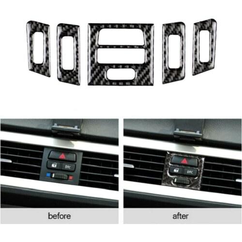 For BMW 3 Series E90 E92 E93 2005-2012 Vent Air Outlet Trim Replacement Parts Interior Accessory Decorative 5pcs
