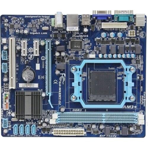 For GIGABYTE GA-M68MT-S2 Desktop Motherboard 630A Socket AM3 For Phenom II Athlon II Phenom DDR3 8G Used M68MT-S2
