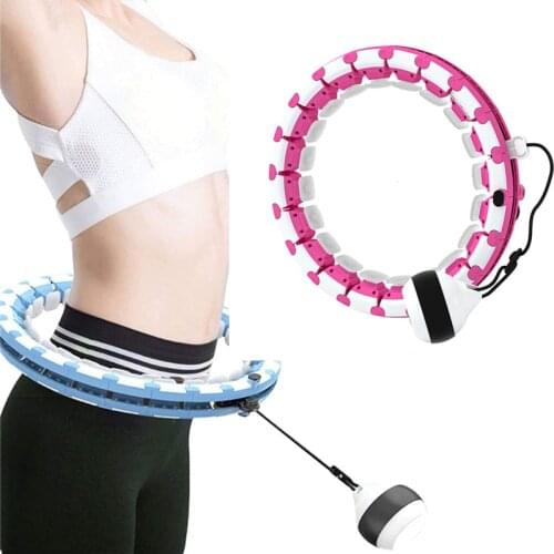 Dropshipping 24 Knots Upgrade 1.5kg Adjustable Smart Sport Hoops Hu Intelligent Abdomen Massage La Hoop Fitness Weight Loss Ring
