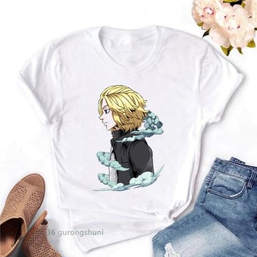 Tokyo Revengers T Shirt Japan Manga Anime Clothes Cartoon Print T-Shirt Women Clothes Female Clothing Short Sleeve T-Shirts Top