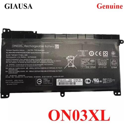 GIAUSA Genuine ON03XL battery for HP Pavilion X360 13-U 13-U140TU HSTNN-LB7P TPN-W118 TPN-Q183 L43267-005 915230-421 HSN-I08C
