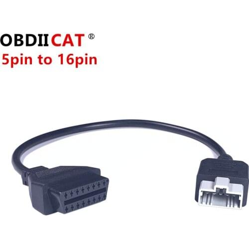 Hot sale OBD2 cable 5pin to 16pin Connector cable For Hon-da 5 pin to 16 pin OBDII Adapter cable diagnostic tool