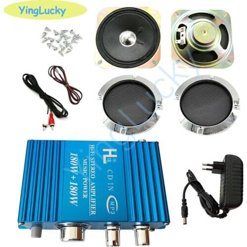 Hi-Fi Audio Stereo Amplifier Arcade Game Audio Kit 4 inch Speaker for Raspberry Pi Multi Game PCB Pinball Machine