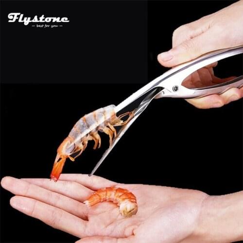 Seafood tool Shrimp Peeler Stainless Steel Prawn Peeler Shrimp Deveiner Peel Device Creative Kitchen Tools Table Accessories
