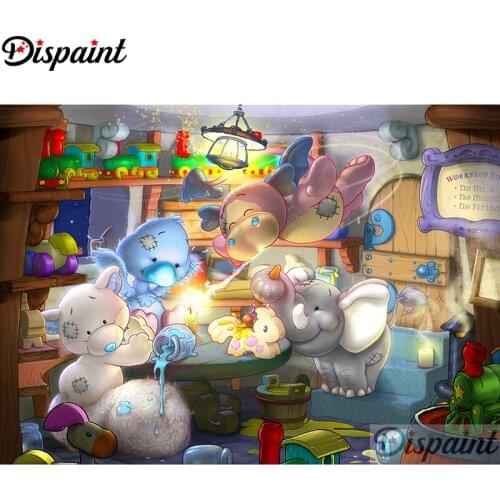Dispaint Full Square/Round Drill 5D DIY Diamond Painting "Cartoon bear" Embroidery Cross Stitch 3D Home Decor A12571