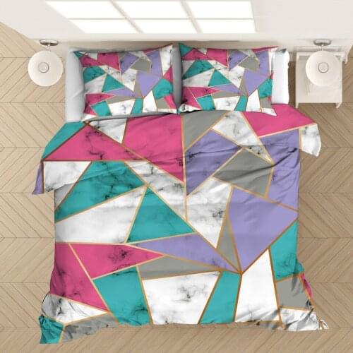 3D Marbling Bedding Sets Fashion Graphic Combination Duvet Cover Set Pillowcases Single Double Queen King Size Decorate Room