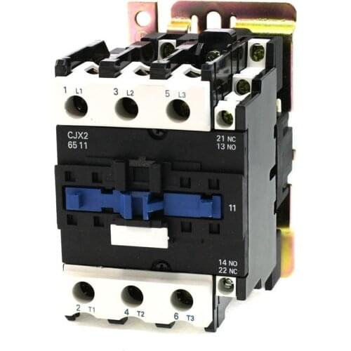 AC Motor Contactor 3 Phase 3P 1NO 1NC 65A 63A Rated Current 24V 36V 220V 380V Coil Volt Magnetic Starter Contact Relay Din Rail